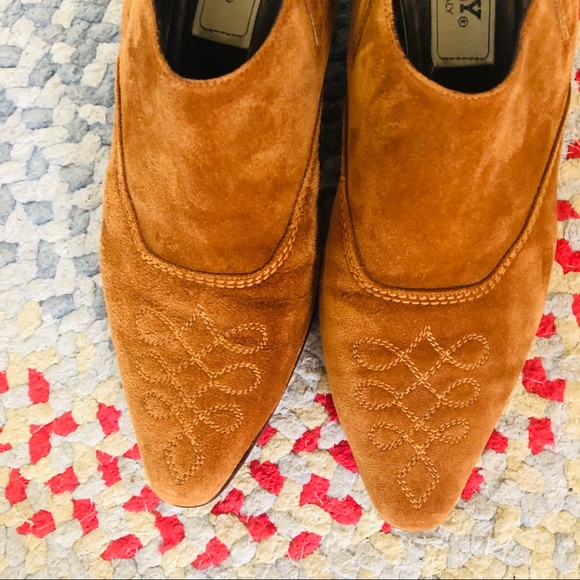 vintage suede western booties Bally - Picture 10 of 11